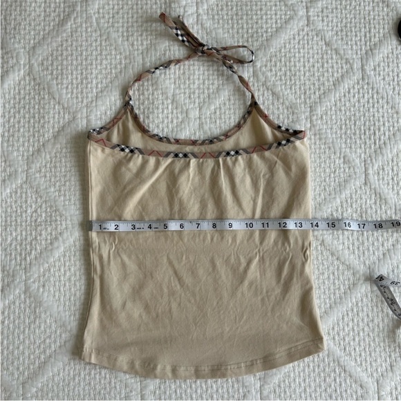 Burberry Cream Sleeveless Tie Front Tank Top - Picture 5 of 12